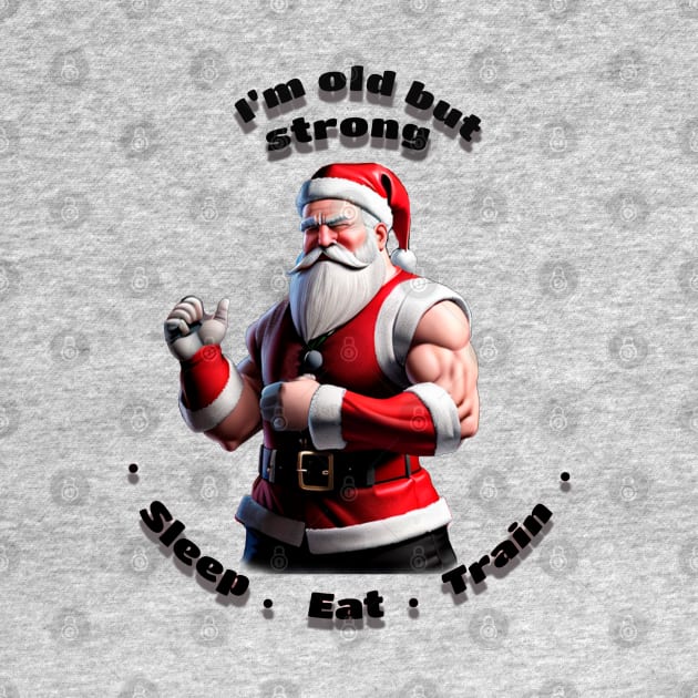 Santa Claus training in the gym by Quasars Moon